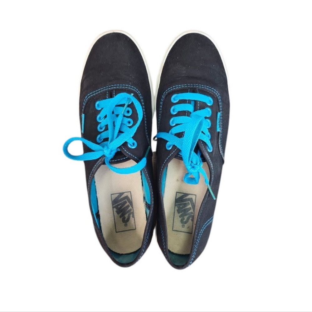 Vans Low Black & Blue Shoes (M7.5, W9) - Picture 5 of 9